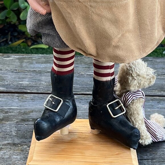 Large Artist Signed 2001 Workshop  SANTA with Tools and Teddy Bears Grace Kynoch - Picture 3 of 16